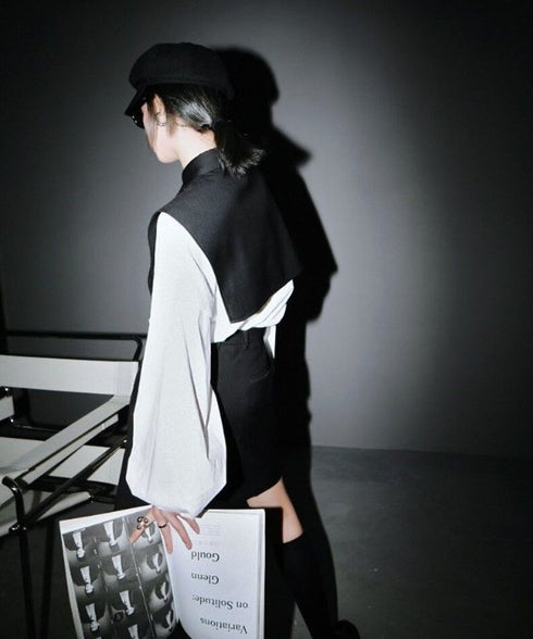 False Collar & Peasant Sleeve Top Co-ord